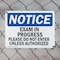 Signmission Exam In Progress Please Do Not Enter Unless OSHA Notice Sign, Plastic, 10in W x 7in L, 2PK OS-2PACK-NS-P-710-L-12204 - alternate 6